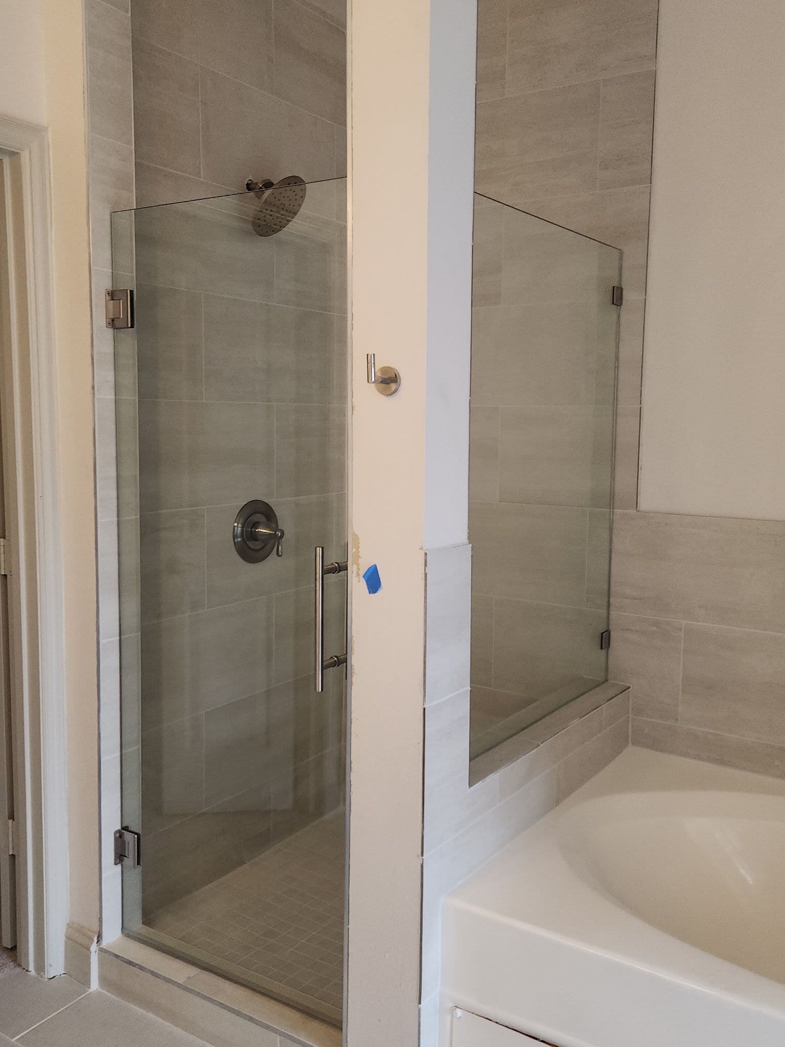Frameless Shower Glass Installs for Townhome Bathroom Remodels image