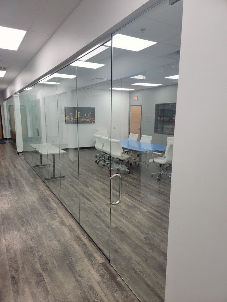 Gallery photos for Modern Office Transformation with Sleek Glass Installations: Image #1